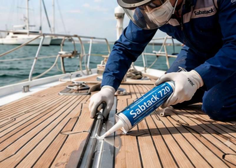 Technical application on a boat deck