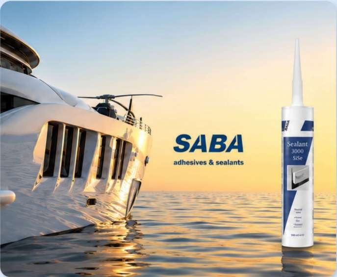 SABA product beside a boat